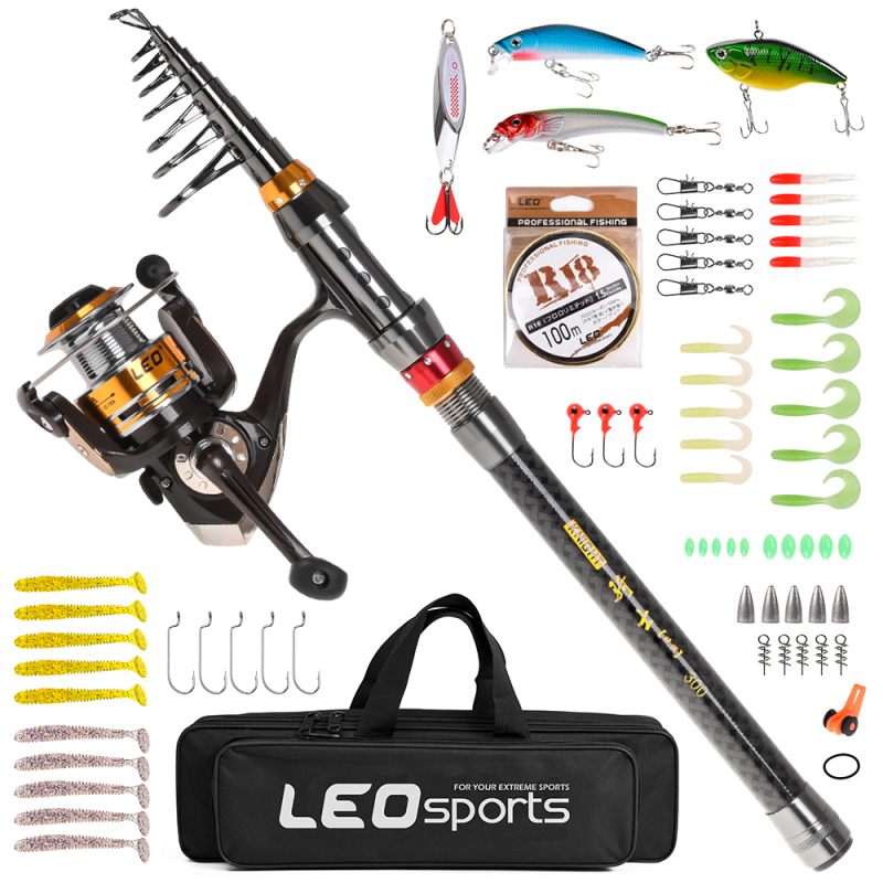 Fishing Rod Carbon Fiber - صنارة صيد تلسكوبية من ألياف الكربون