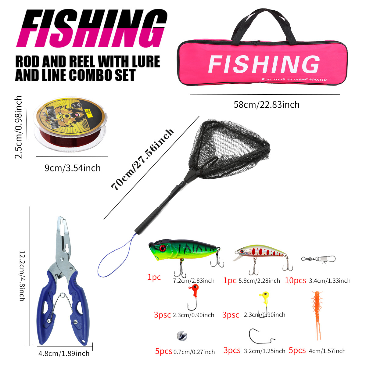 مجموعة صيد كاملة مع صنارة صيد  - مراجعة Fishing Rod Spinning وسعره