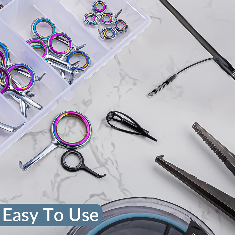 مجموعة أدوات إرشادية ملونة من  - مراجعة Fishing Rod Guide Replacement وسعره