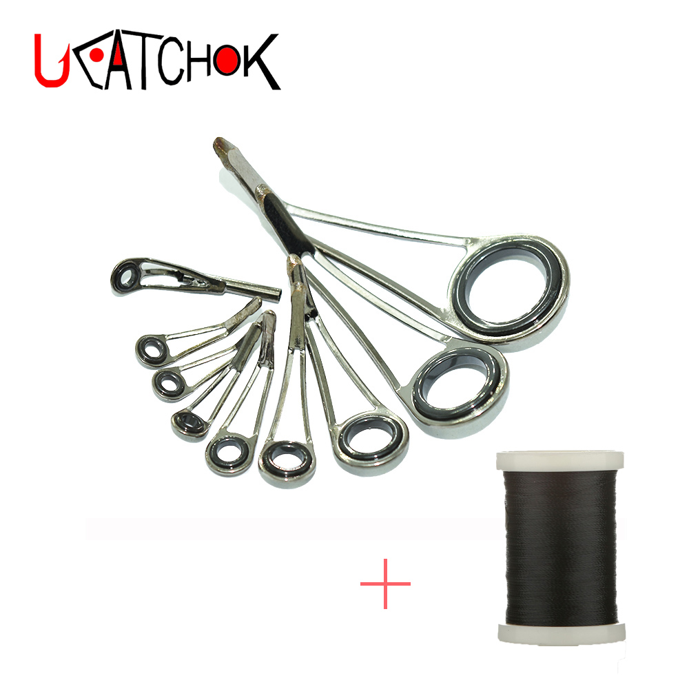 طقم 9 قطع من حلقات توجيه صنارة - مراجعة Fishing Rod Guide Replacement وسعره